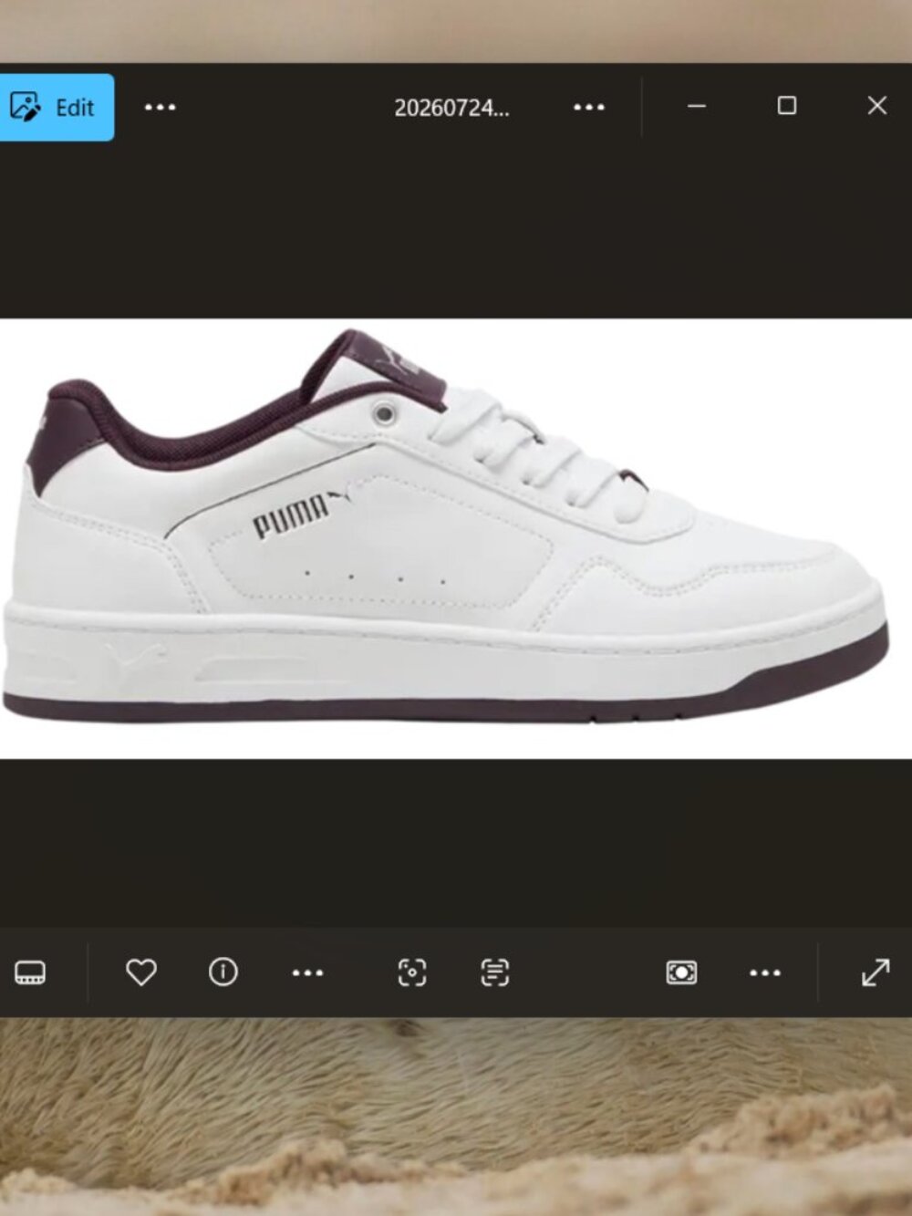 Puma Womens Court Classy White Midnight Plum Sneakers Size 11 NEW